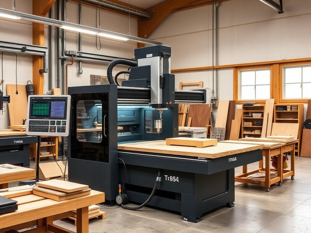 Nowoczesny warsztat stolarski Lesto z maszynami CNC